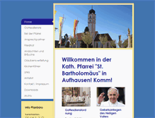 Tablet Screenshot of pfarrei-aufhausen.de